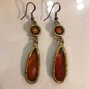 Orange/gold earrings